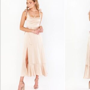Show Me Your MuMu Champagne Midi Dress